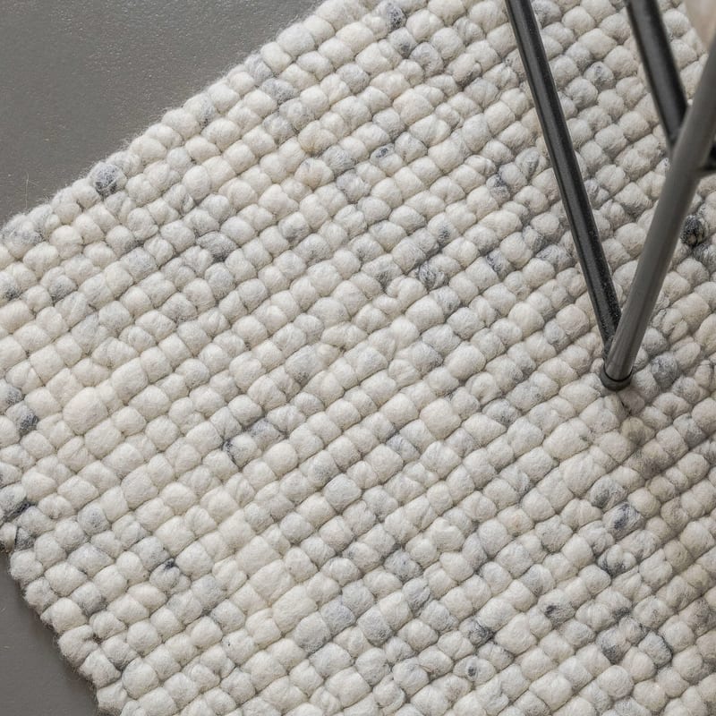 Vloerkleed van 100% wol in wit