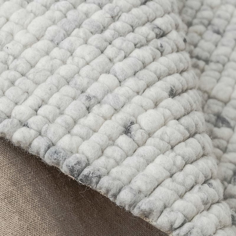 Vloerkleed van 100% wol in wit