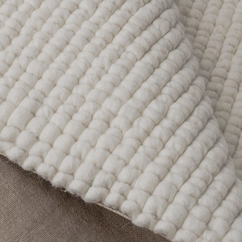 Beach Life 10 - Wollen vloerkleed in Zuiver witte kleurstelling