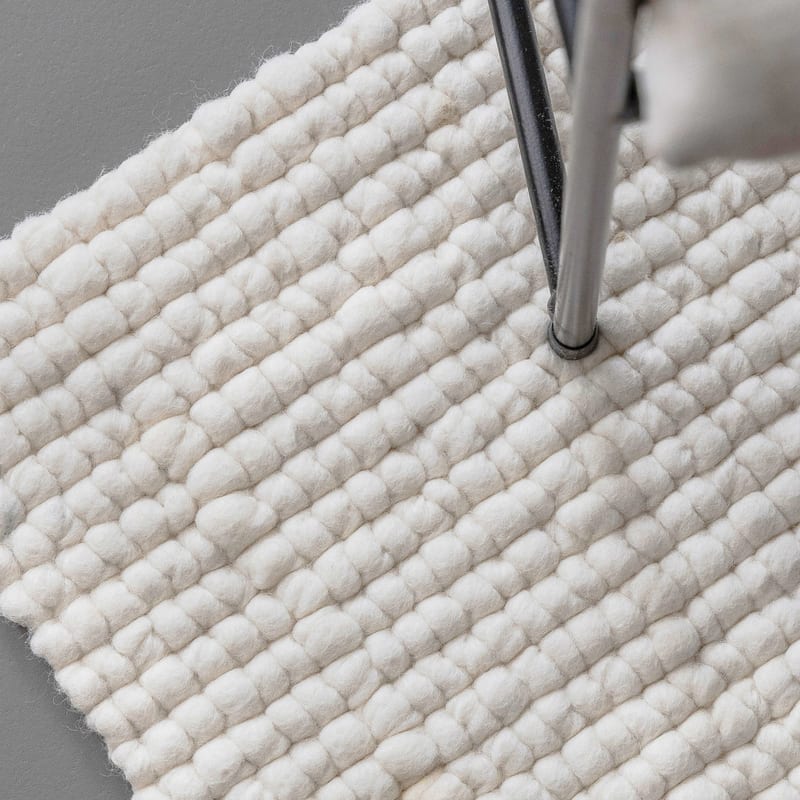Beach Life 10 - Wollen vloerkleed in Zuiver witte kleurstelling