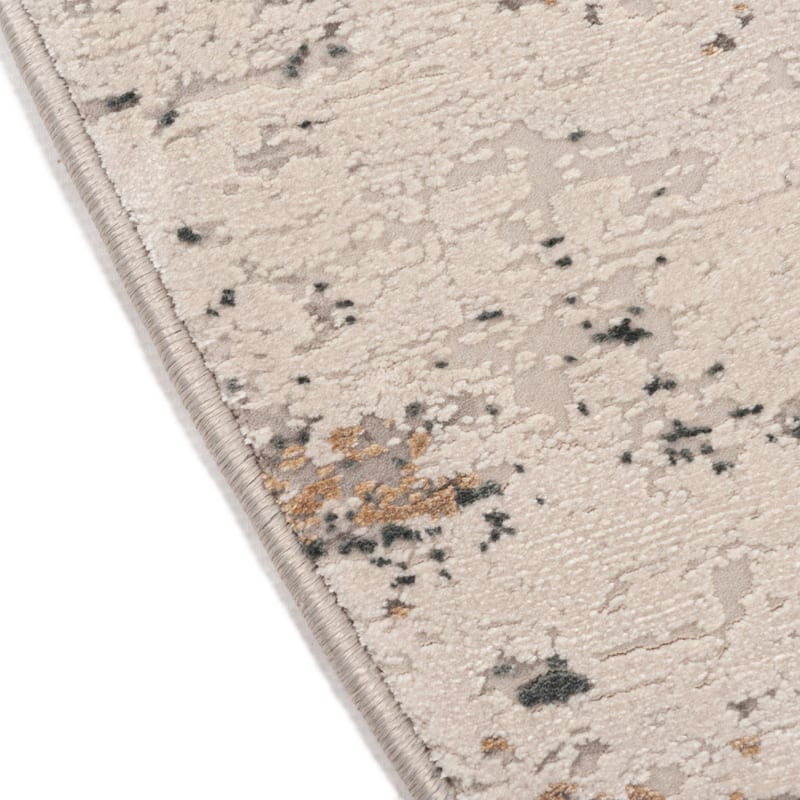 Safi 69 - Exclusief Rond vintage tapijt in grijs/beige mix