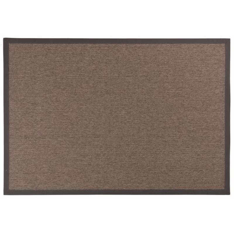 Sisal Outdoor 23 - Sisal vloerkleed voor buiten in antraciet/bruin met donkergrijze band