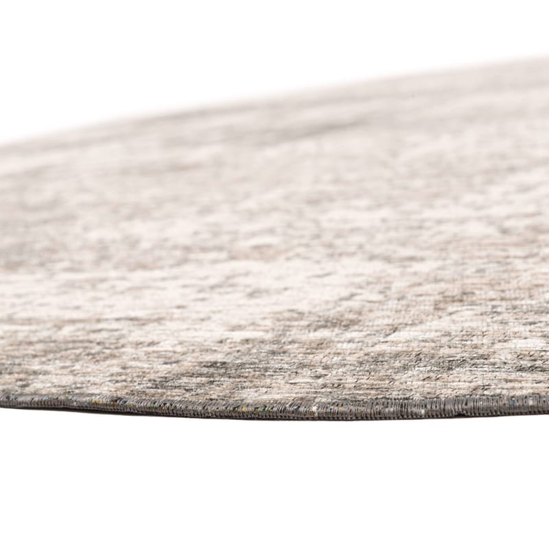 Réal 26 - Rond Vintage Vloerkleed taupe grijs