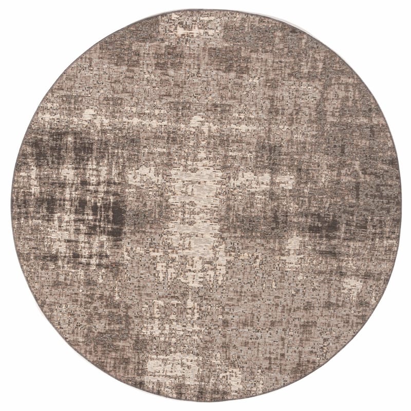 Réal 26 - Rond Vintage Vloerkleed taupe grijs