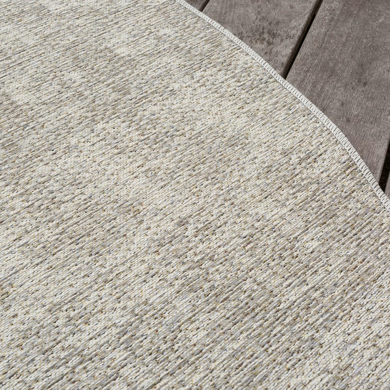 Barra 12 - Rond Outdoor vloerkleed in dessert sand beige