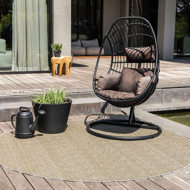 Barra 23 - Rond Outdoor vloerkleed in nature grey