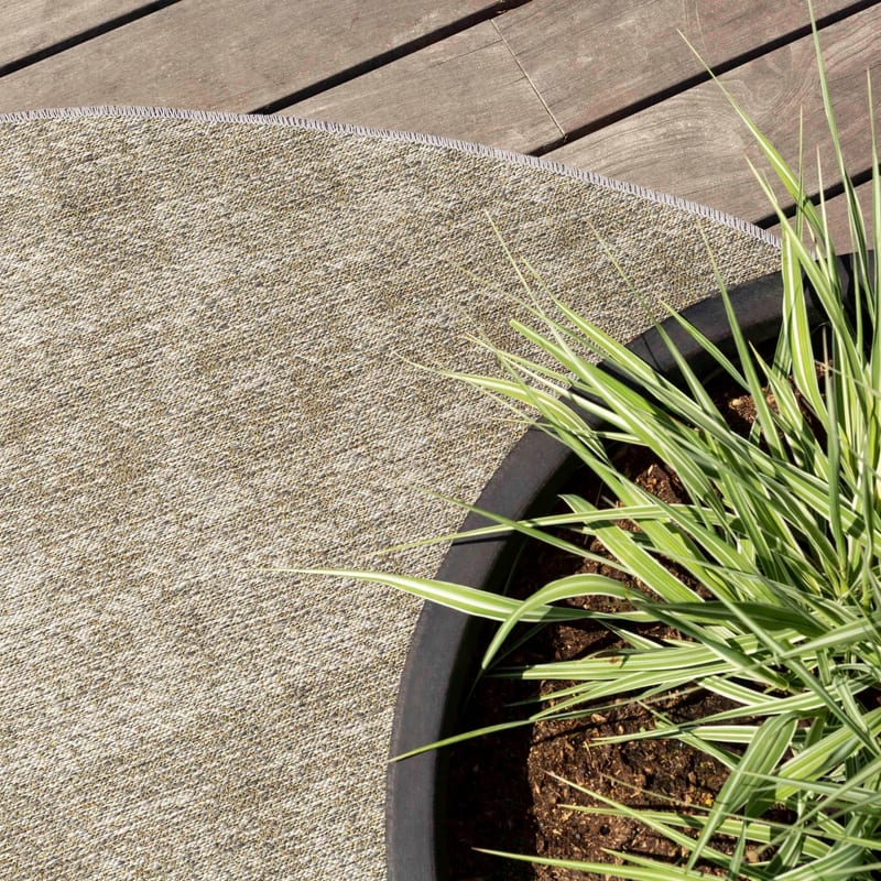 Barra 23 - Rond Outdoor vloerkleed in nature grey