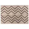 Floorpassion Nova 12 - Luxe Hoogpolig wollen vloerkleed in Beige met symmetrisch patroon Floorpassion Nova 12 - Luxe Hoogpolig wollen vloerkleed in Beige met symmetrisch patroon