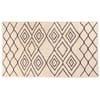 Floorpassion Reva 12 - Luxe Hoogpolig wollen vloerkleed in Beige met symmetrisch patroon Floorpassion Reva 12 - Luxe Hoogpolig wollen vloerkleed in Beige met symmetrisch patroon