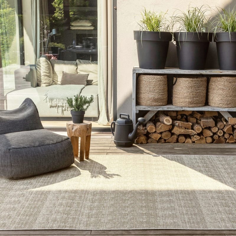 Barra 12 - Outdoor vloerkleed in dessert sand beige