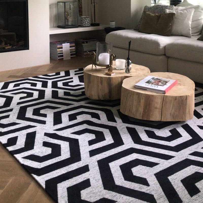 Bel Air - Design vloerkleed natural grey black