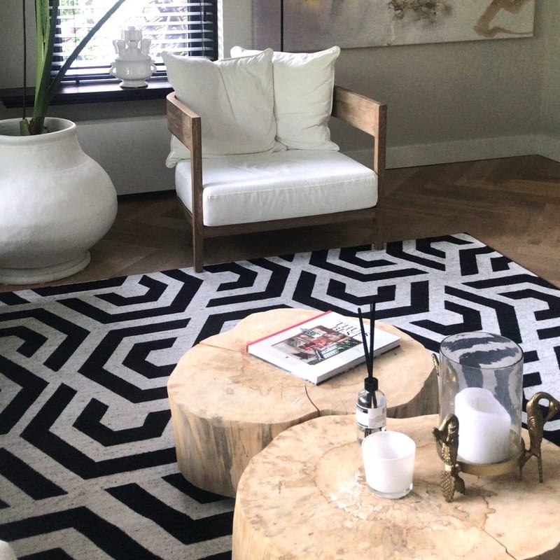 Bel Air - Design vloerkleed natural grey black