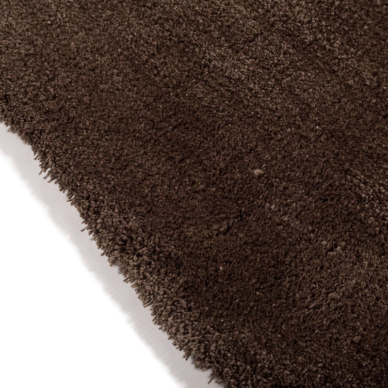 Sandro 18 - Hoogpolig vloerkleed in Chocolate Brown