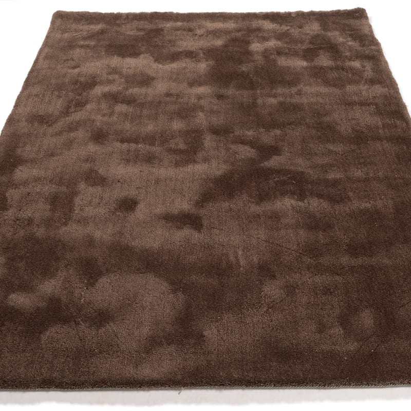 Sandro 18 - Hoogpolig vloerkleed in Chocolate Brown