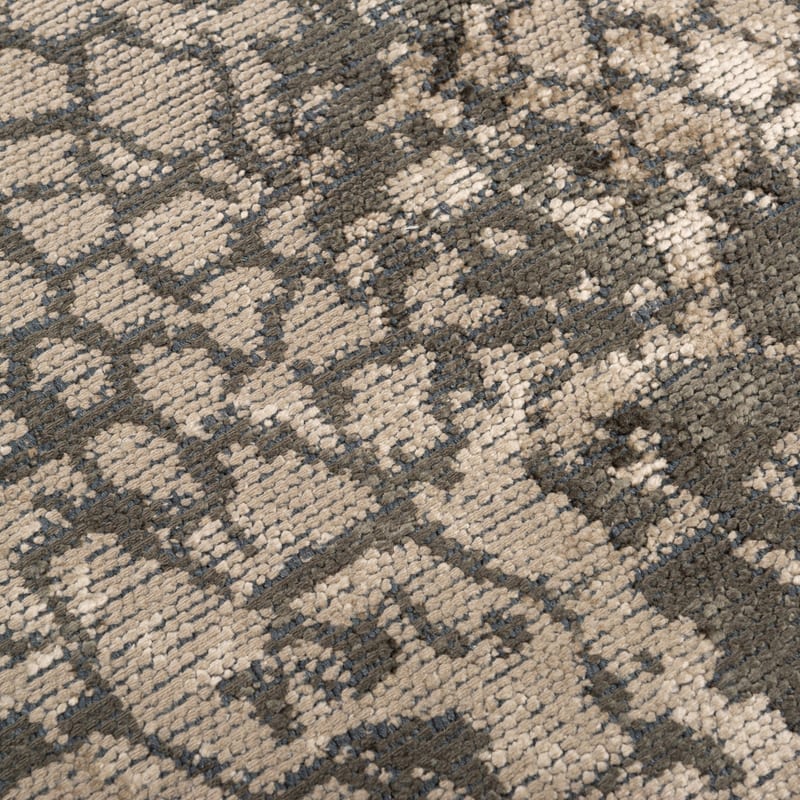 Velours slangenprint vloerkleed - Snake 23 - Grey