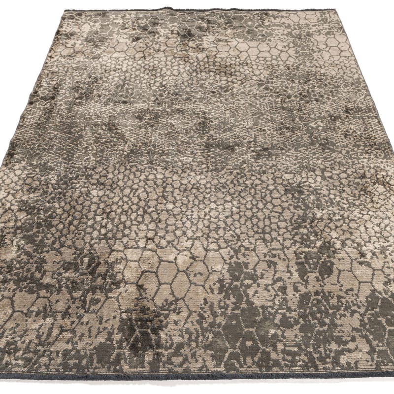 Velours slangenprint vloerkleed - Snake 23 - Grey