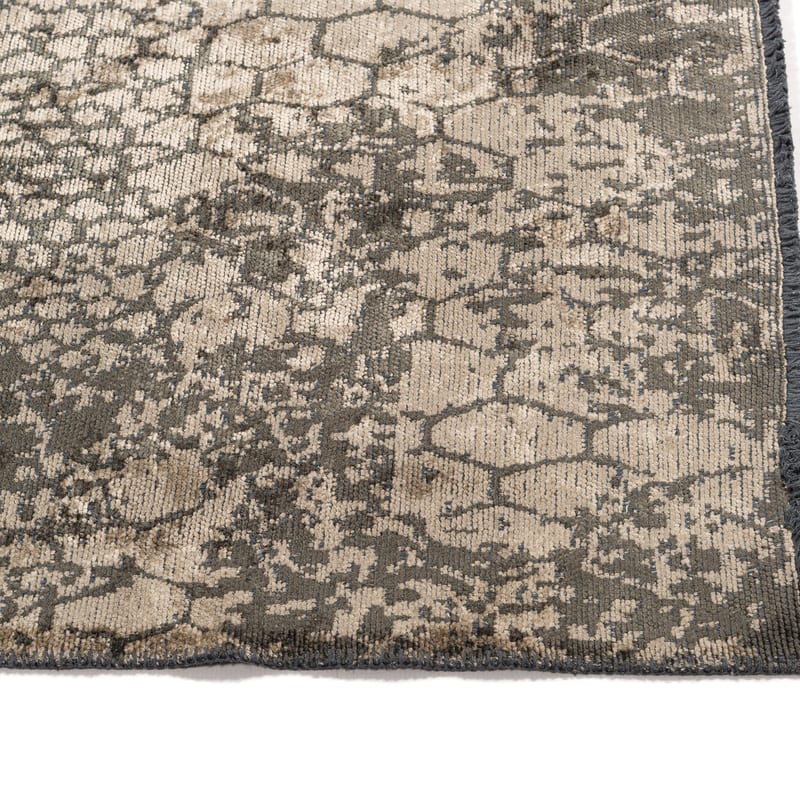 Velours slangenprint vloerkleed - Snake 23 - Grey