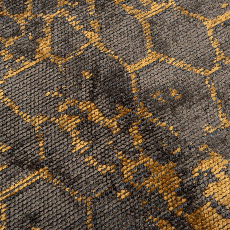 Velours slangenprint vloerkleed - Snake 62 - Copper