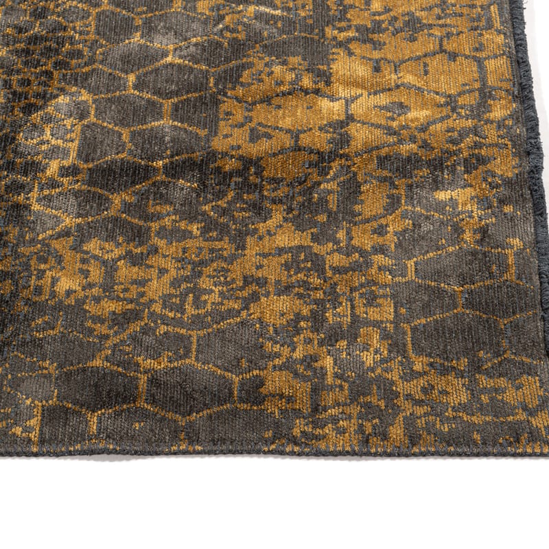 Velours slangenprint vloerkleed - Snake 62 - Copper