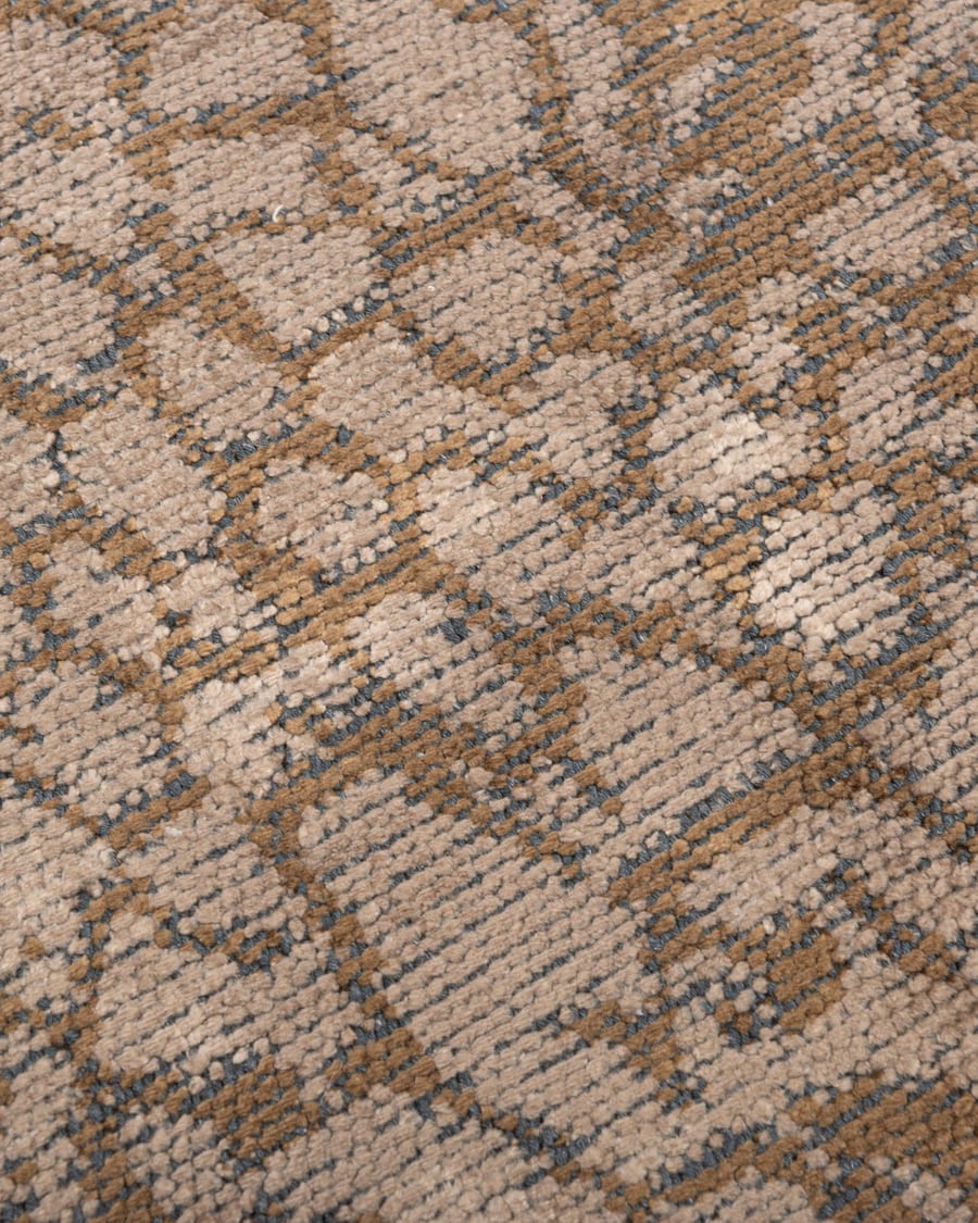 Velours slangenprint vloerkleed - Snake 16 - Golden Brown