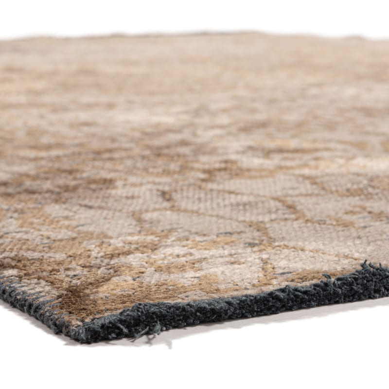 Velours slangenprint vloerkleed - Snake 16 - Golden Brown