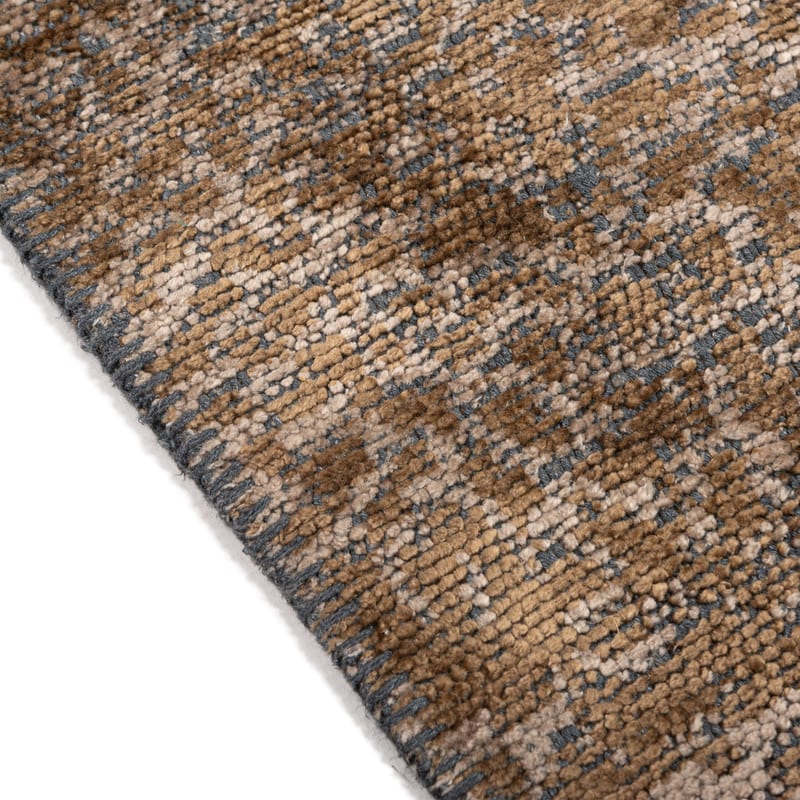 Velours slangenprint vloerkleed - Snake 16 - Golden Brown