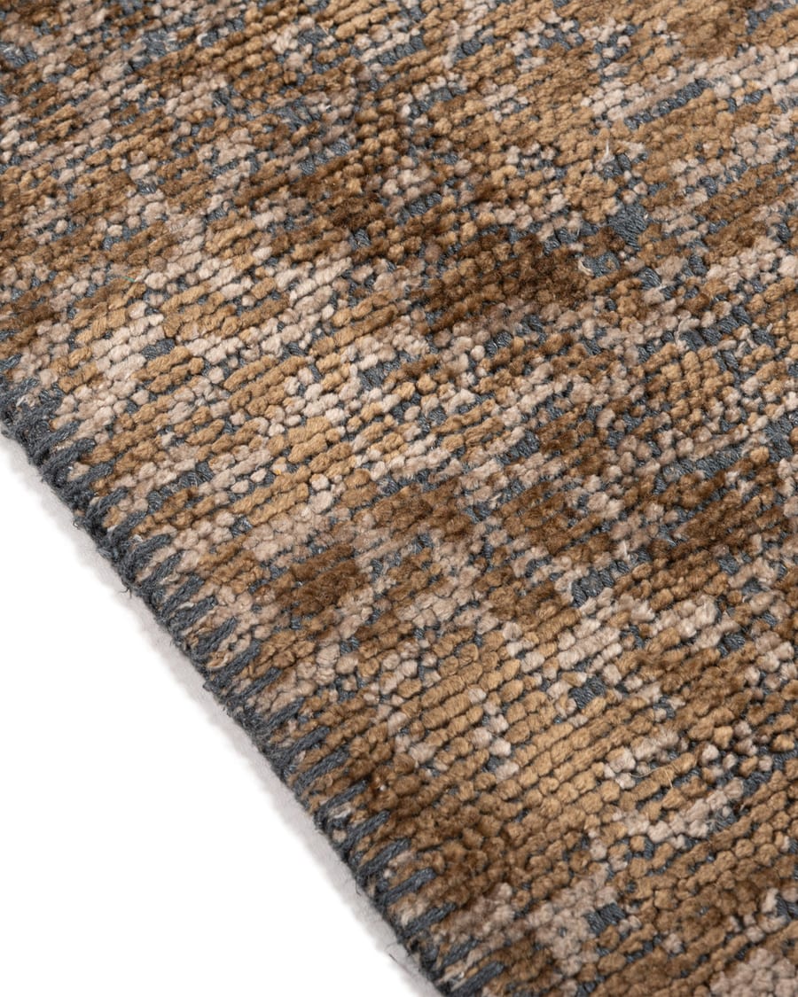 Velours slangenprint vloerkleed - Snake 16 - Golden Brown