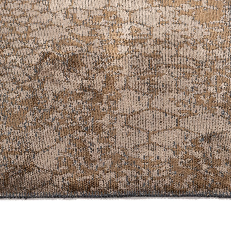 Velours slangenprint vloerkleed - Snake 16 - Golden Brown