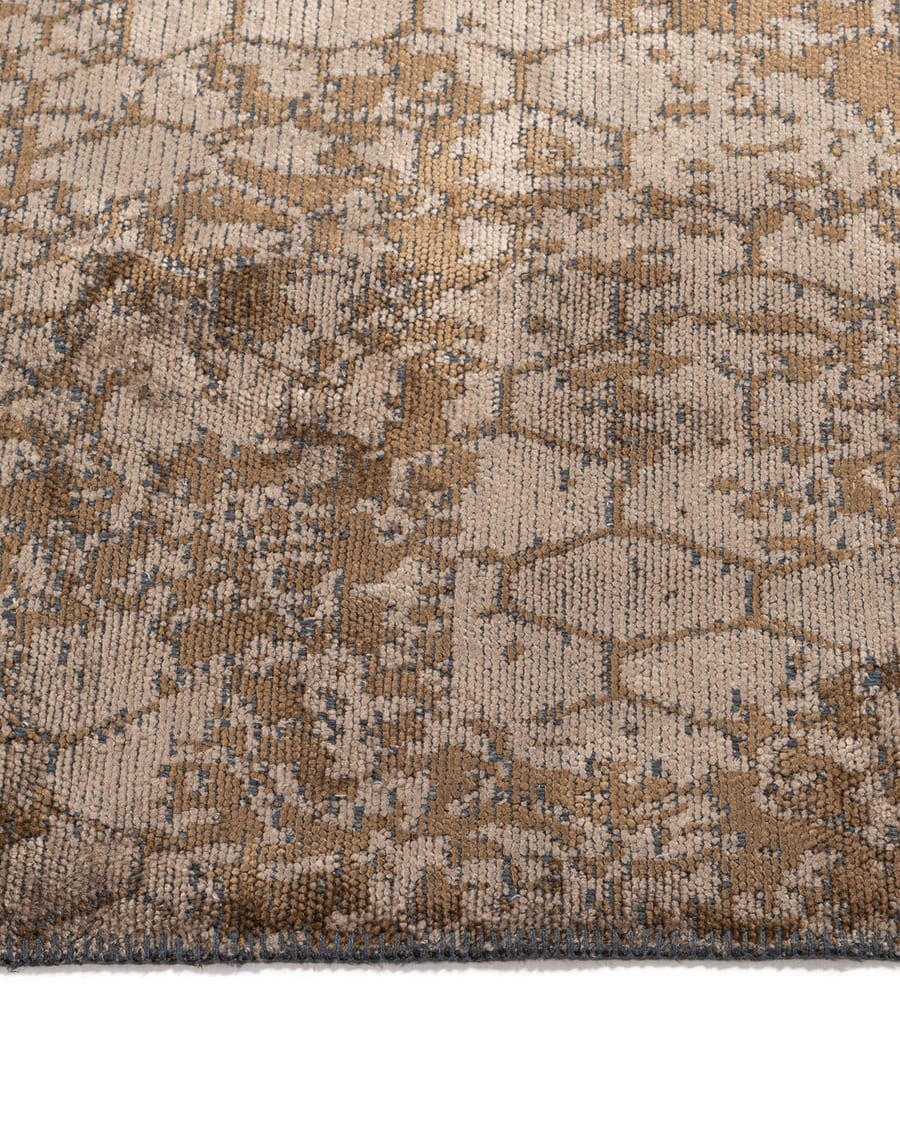 Velours slangenprint vloerkleed - Snake 16 - Golden Brown
