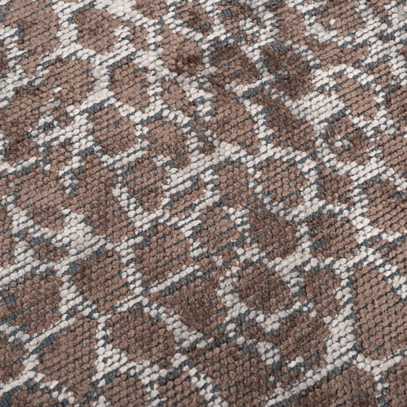 Velours slangenprint vloerkleed - Snake 18 Taupe
