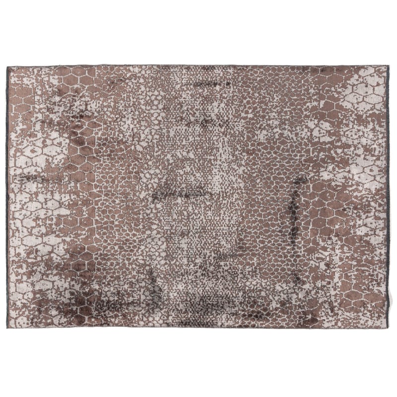 Velours slangenprint vloerkleed - Snake 18 Taupe