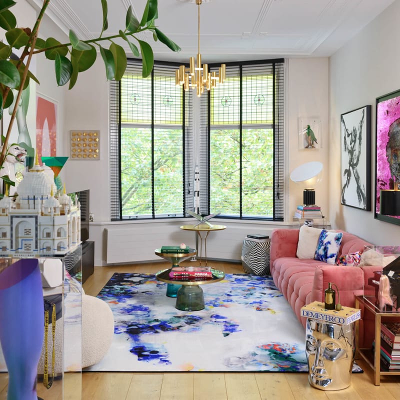 Design vloerkleed Play Alive Blue 95 - Fred van Leer X Bram Reijnders