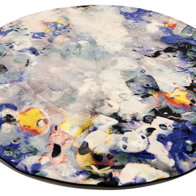 Rond vloerkleed Play Alive Blue 95 - Fred van Leer X Bram Reijnders