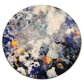 Fred van Leer Rond vloerkleed - Play Alive Blue 95 Fred van Leer Rond vloerkleed - Play Alive Blue 95