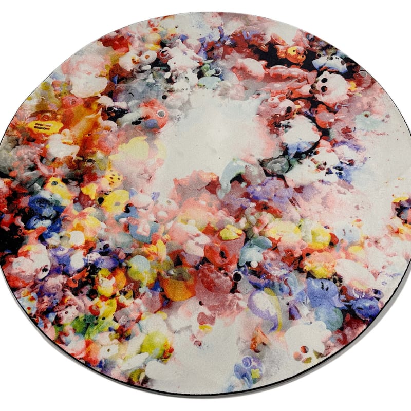 Rond vloerkleed Play Alive Pink 93 by Fred van leer X Bram Reijnders