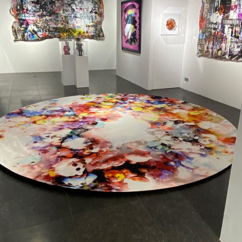 Rond vloerkleed Play Alive Pink 93 by Fred van leer X Bram Reijnders