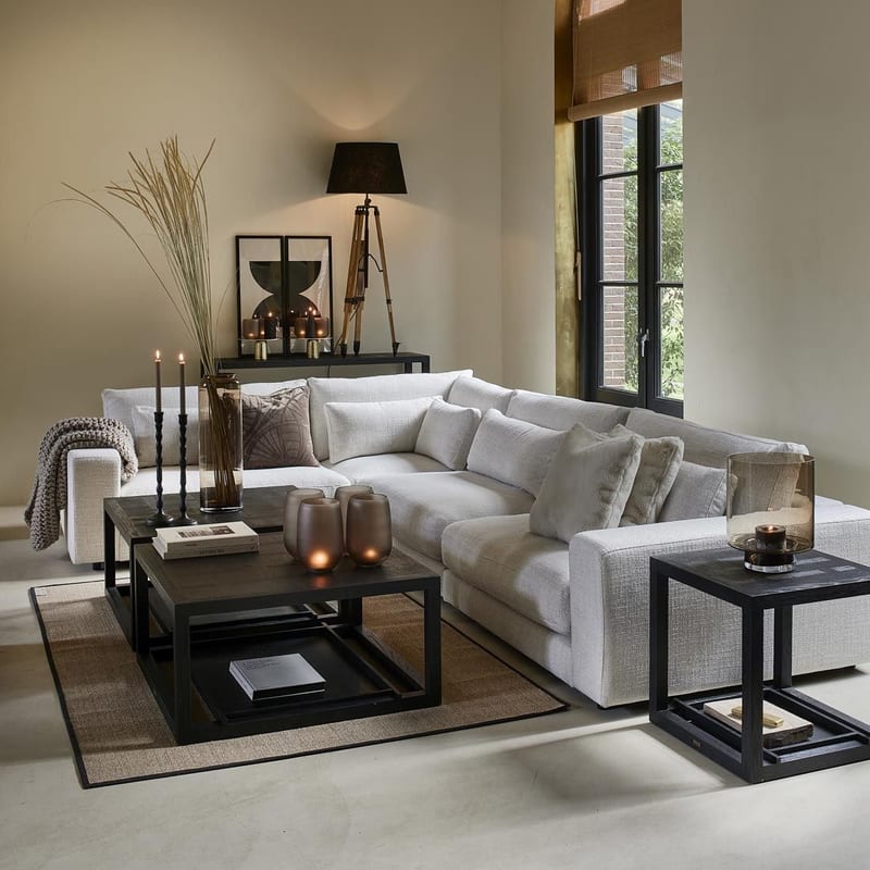 Vloerkleed Rivièra Maison Tisbury Beige band RM