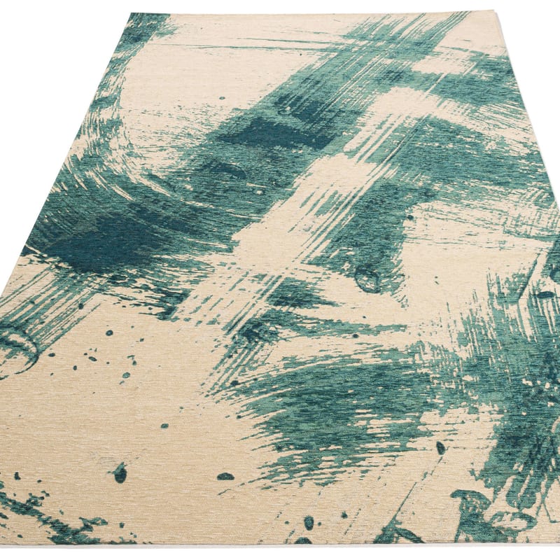 Jairo 54 - Vintage vloerkleed in groene kleurstelling