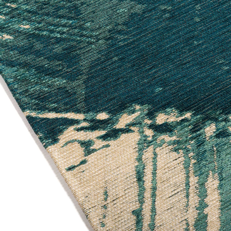 Jairo 54 - Vintage vloerkleed in groene kleurstelling