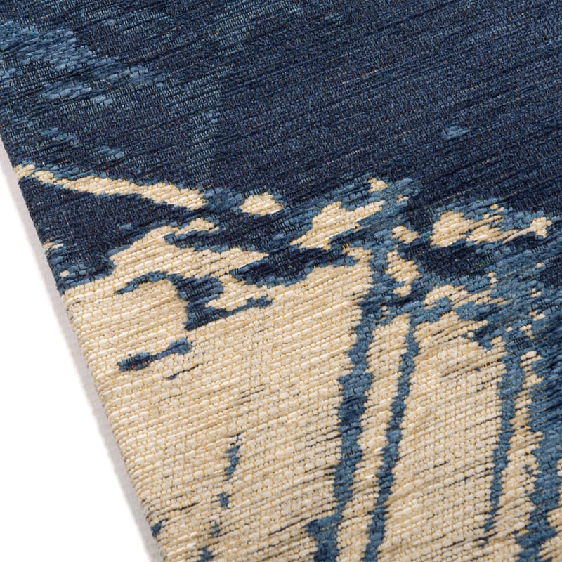 Jairo 35 - Vintage vloerkleed in blauwe kleurstelling