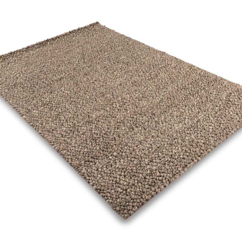Nelson Knots 16 - Handgeknoopt vloerkleed van 100% wollen garen in Beige-mix kleursamenstelling