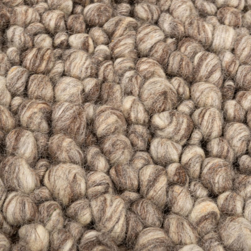 Nelson Knots 16 - Handgeknoopt vloerkleed van 100% wollen garen in Beige-mix kleursamenstelling