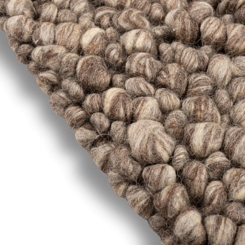 Nelson Knots 16 - Handgeknoopt vloerkleed van 100% wollen garen in Beige-mix kleursamenstelling