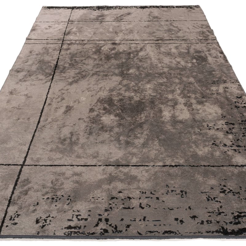 Velours vintage vloerkleed - Nobu 23 - Taupe