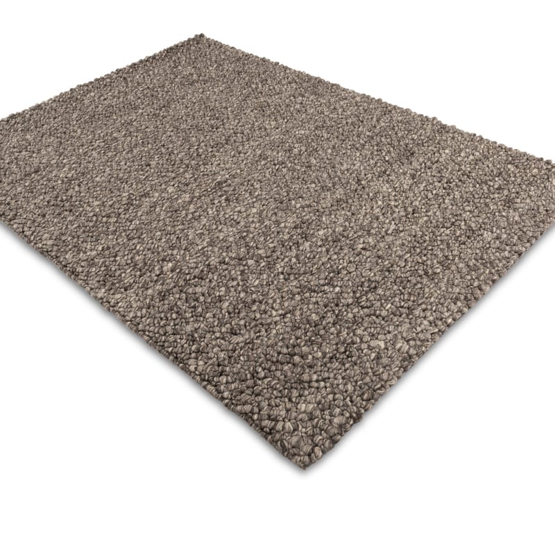 Nelson Knots 23 - Handgeknoopt vloerkleed van 100% wollen garen in Grijze-mix kleursamenstelling