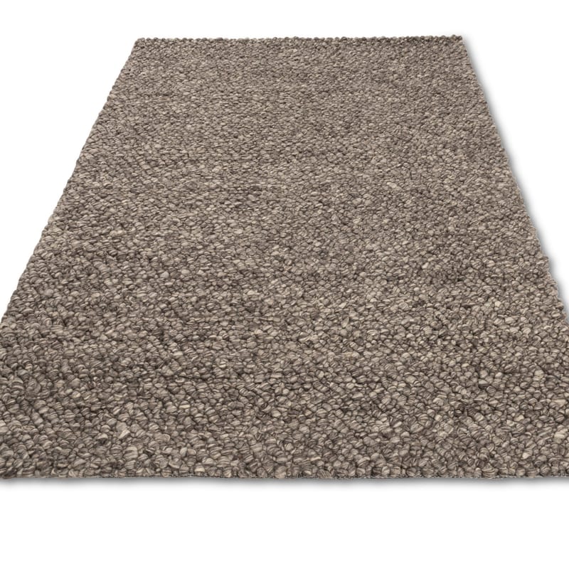Nelson Knots 23 - Handgeknoopt vloerkleed van 100% wollen garen in Grijze-mix kleursamenstelling