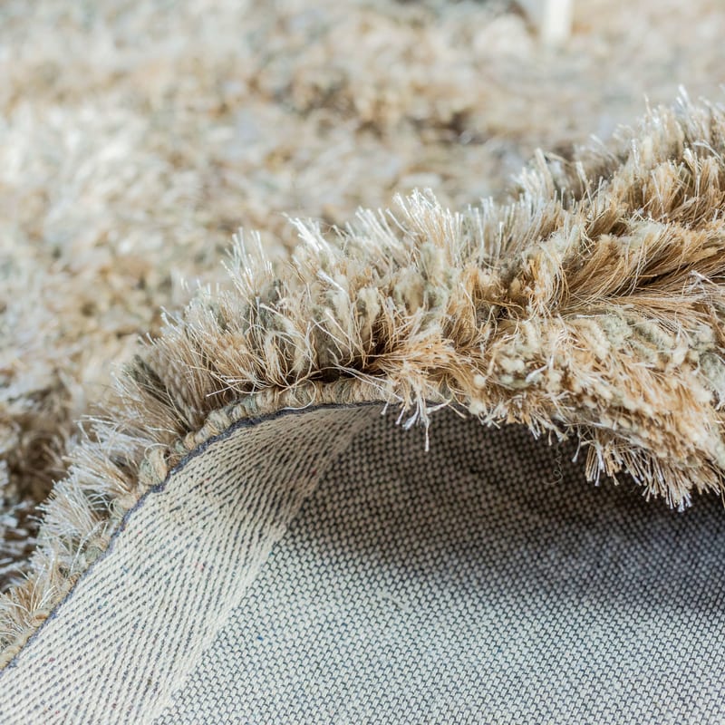 Dime 12 - Luxe Hoogpolig vloerkleed in Beige / Zand
