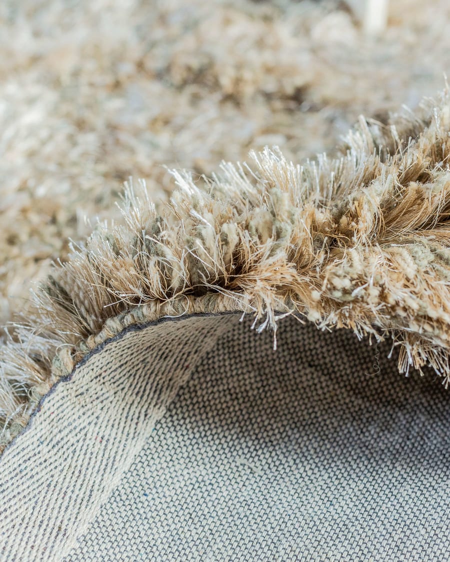 Dime 12 - Luxe Hoogpolig vloerkleed in Beige / Zand