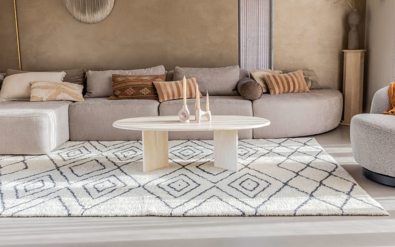 Reva 12 - Luxe wollen  vloerkleed met patroon