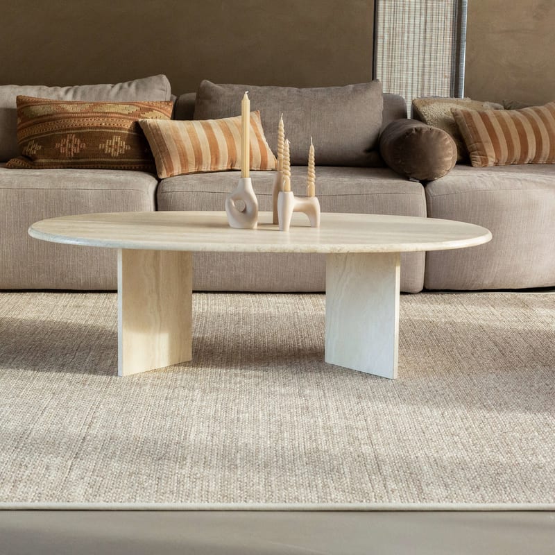Luxor 13 - Wollen vloerkleed Beige en Grijs mix